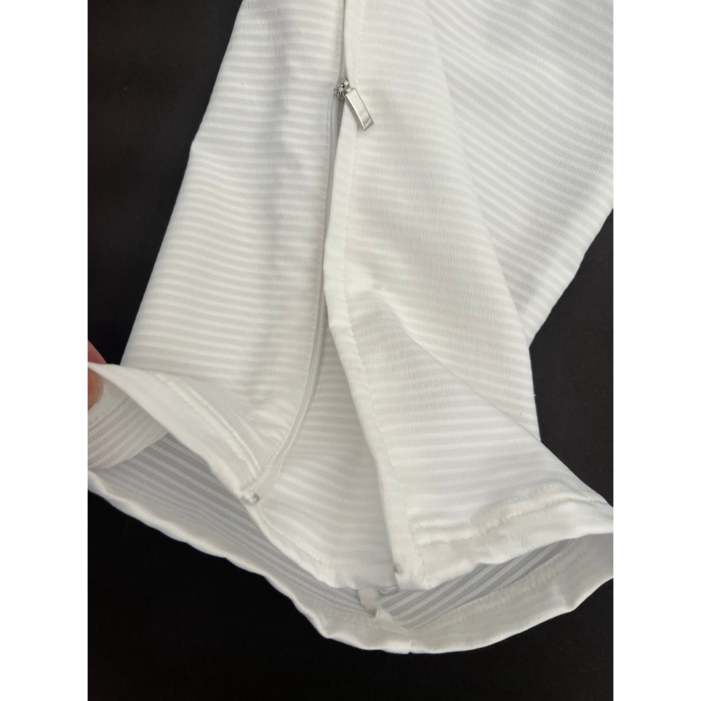 Nike Sphere Dry Y2K White Track Pants Women’s Medium Vintage Pinstripe Zip Ankle - Picture 9 of 12